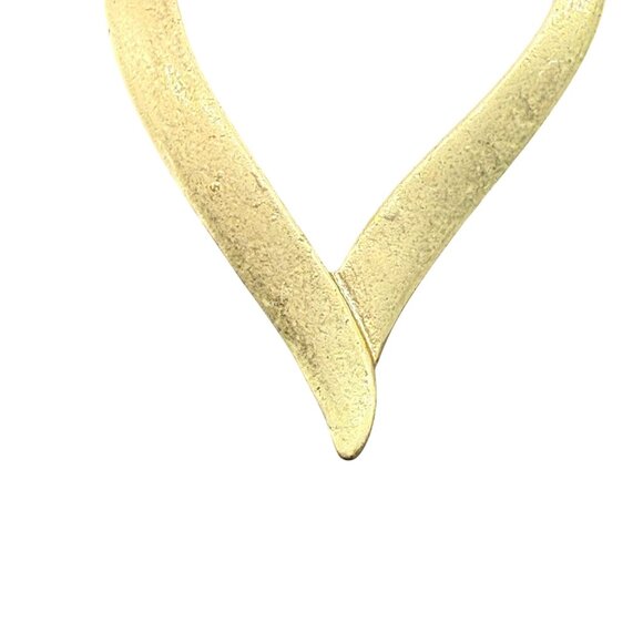 Curved Leaf Large Hoop Earrings Gold Tone Statement Modern Chic - Picture 2 of 3